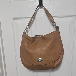 Coach Tan Leather Shoulder Bag